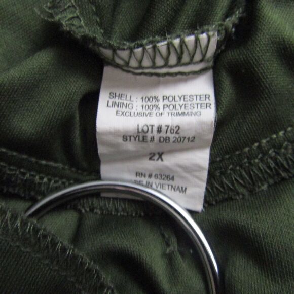 Dressbarn Woman Babydoll Top 2X Green Sheer Floral Embroidered Fairy Y2K Boho - Picture 12 of 13